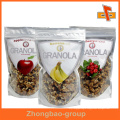 Plastic / Paper Stand Up Ziplock Laminted Seal Packaging Pouch With Clear Window For Granola